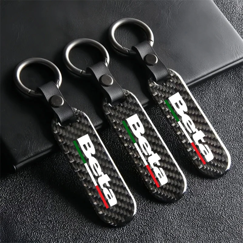 For Beta Evo 80 250 300 Junior Senior RR 125 200 350 390 430 Accessories Motorcycle Key chain Carbon Fiber Keychain