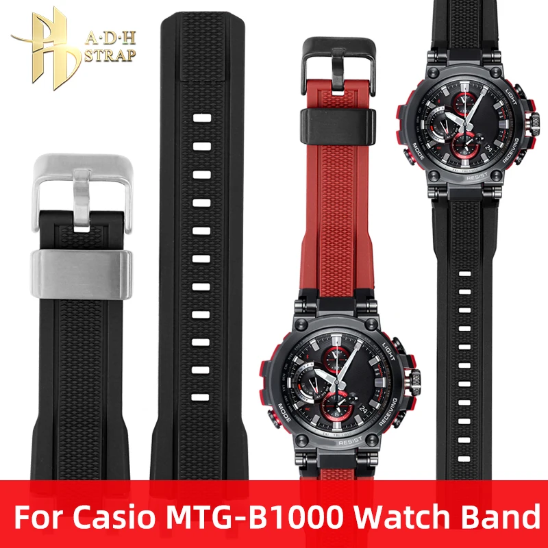 Special Rubber Watch Strap Soft For Casio MTG-B1000/G1000 Watch Band Modified Silicone Watch Belt Waterproof Bracelet for Men