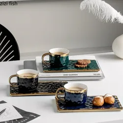 Ceramic Coffee Cup and Plate Set Breakfast Plate Breakfast Cup Dim Sum Dish Water Cups Milk Mug Coffee Mug Afternoon Tea Cups