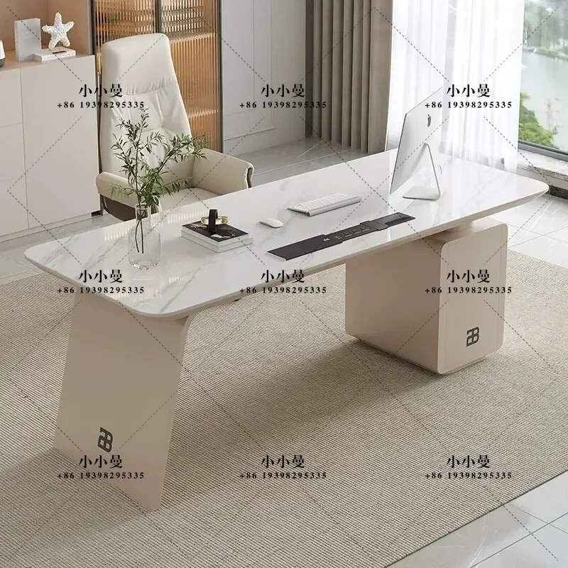 Italian slate modern home light luxury study designer paint computer desk