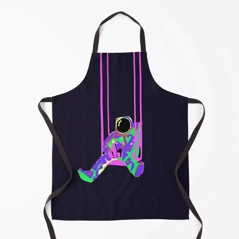 

Aesthetic Astronaut Apron men's barbecue Waterproof Kitchen Woman christmas kitchen cloths For Woman Apron