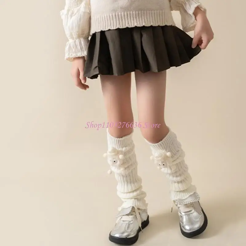 R6FD Cartoon Themed Cotton Leg Warmer Warm Ankle Warmer Socks for Stylish Kids