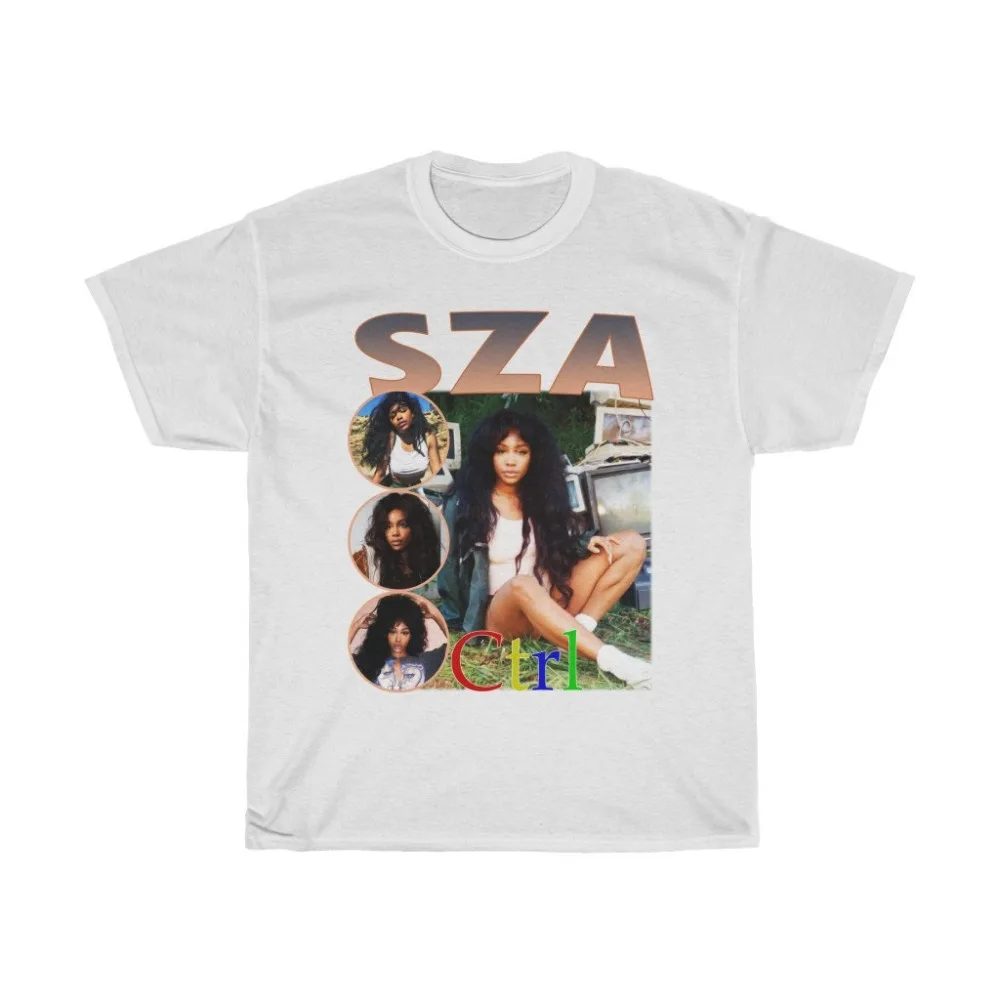 SZA- Saturn T-shirt CTRL Graphic Tee Sza Merch Rap Shirt SOS Unisex Gift Concert T Shirt Cotton Heavyweight Mens Gifts