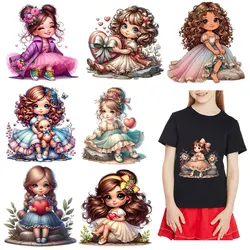 Cartoon cute angel girl Heat Transfer patch for clothing DIY children's printing, used for clothing ironing applications