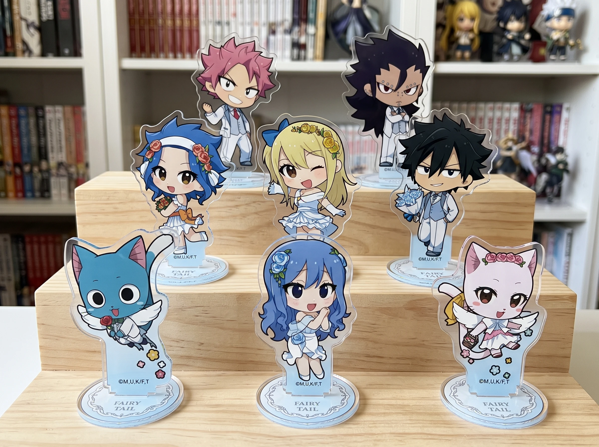 Fairy Tail 100 Years Quest FT Levy Happy Natsu 10cm Acrylic Standee Keychain Double Sided Anime Desktop Figure Ornament Fan Gift