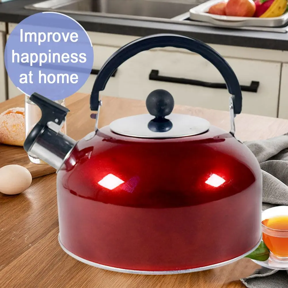 3L Stainless Steel Teapot Stove Gas Water Kettle Whistling Kettle Teapot Trips Hiking Cooking Teakettle Ergonomic Handle Teapot