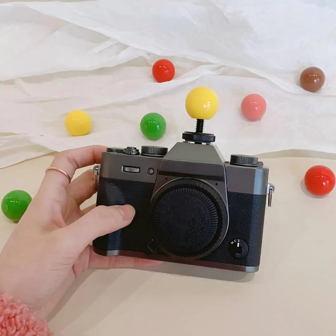 Niedliche bunte Kamera-Schnallenkappe für Blitzschuhe, kompatibel mit Fujifilm, Canon, Nikon, Sony DSLR-Kameras, kreatives Fotografie-Zubehör