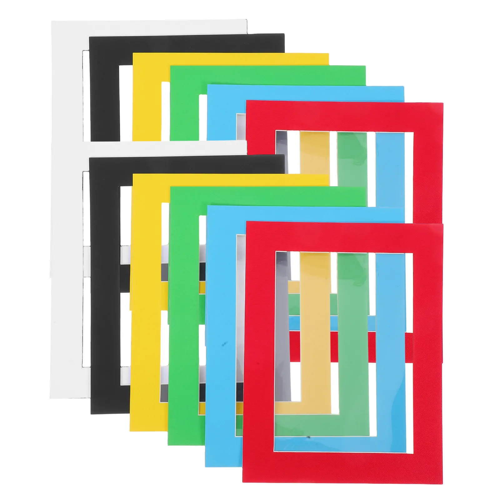 12Pcs Art Frames Cardboard Display Frames Clear PVC Film Temporary Exhibits Parties Festivals Kindergarten Nursery