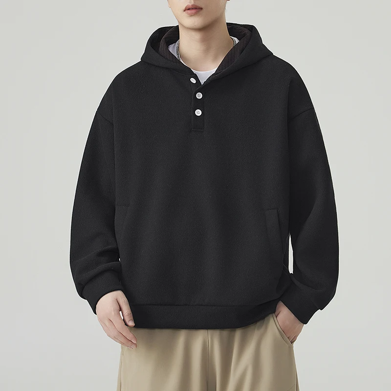Autumn Heavyweight Hoodie Men Casual Trend Sports Hooded Sweatshirt Male Fashion Breathable Pull On Streetwear Hooded Hoodie Man