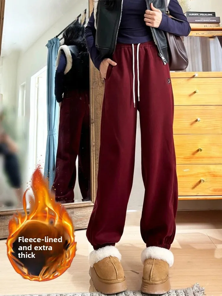 

Ele Embroidered Double Face High Waist Trousers Women's Casual Pants Age-Defng Spring 2025 Faion Trend