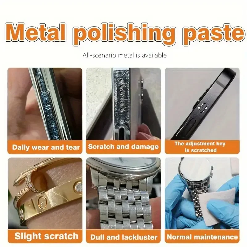 معجون تلميع الساعة الفورية: تجديد الإطار المعدني، إصلاح خدوش الشريط/الشاشة، تثبيت المجوهرات، سائل الخدش من الفولاذ المقاوم للصدأ، مجموعات