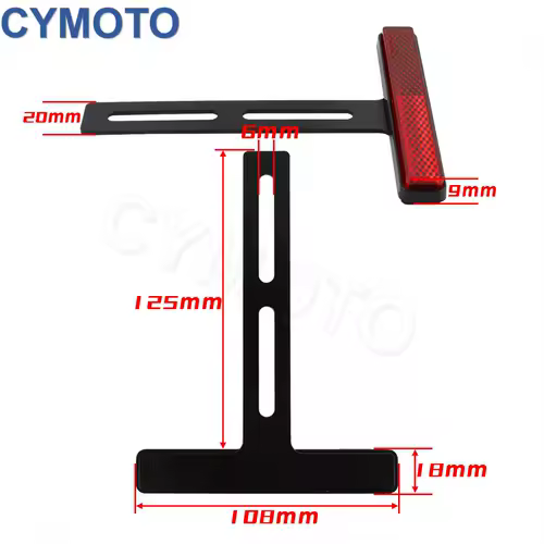 Universal Motorcycle Rear Reflector Cat's Eyes Long T-Holder Scooters Accessories For Honda For Harley For Yamaha For KTM - Image 3