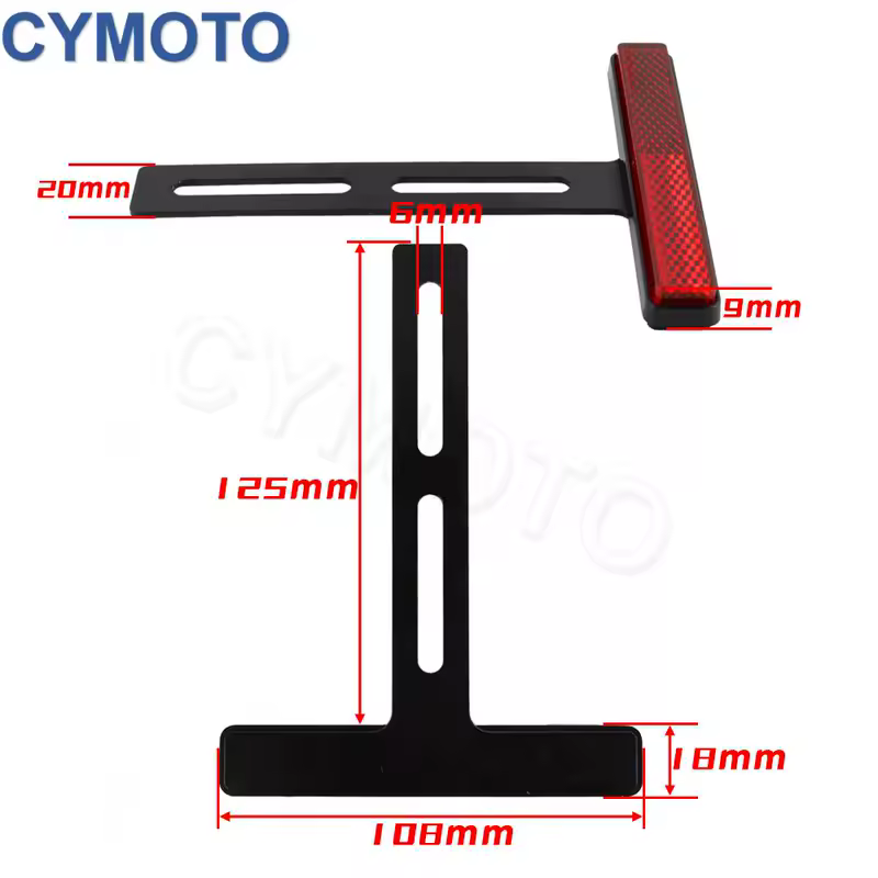 Universal Motorcycle Rear Reflector Cat's Eyes Long T-Holder Scooters Accessories For Honda For Harley For Yamaha For KTM - Image 3