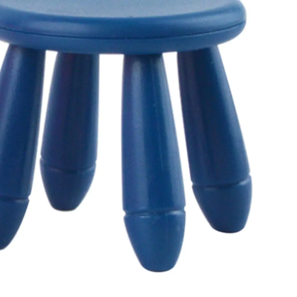 Accesorios en Miniatura para Casa de Muñecas, Juego de Sillas Azul Oscuro de Plástico, Escala 1:12, para Decoración de Casa de Muñecas