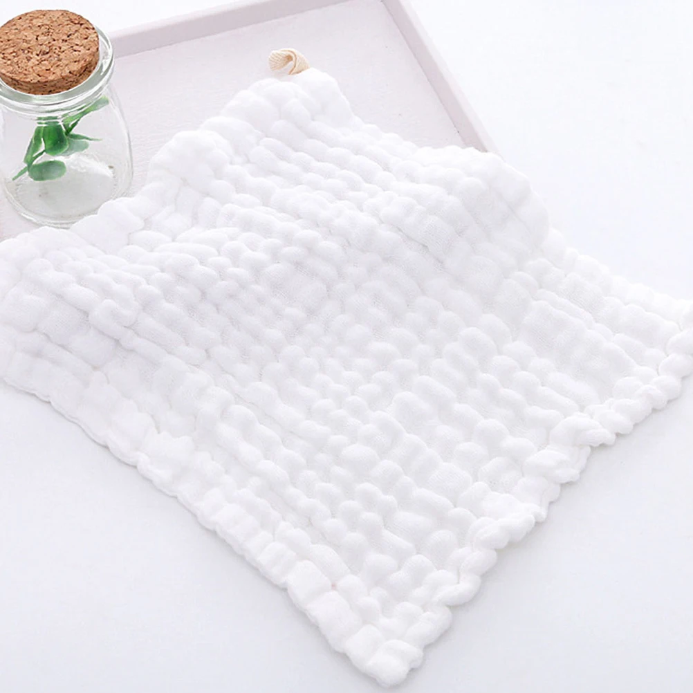 

4Pcs Baby Cotton Washcloths Newborn Muslin Multi-Layer Soft Infant Towels Absorbent Baby Burp Cloth Saliva Towel