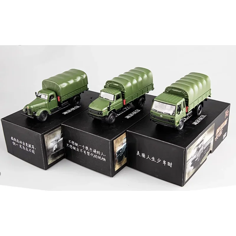 

DCT Diecast 1:64 Scale Dongfeng Cummins Jiefang CA10 CA141 Green Truck Miniature Alloy Car Model Collection Toy