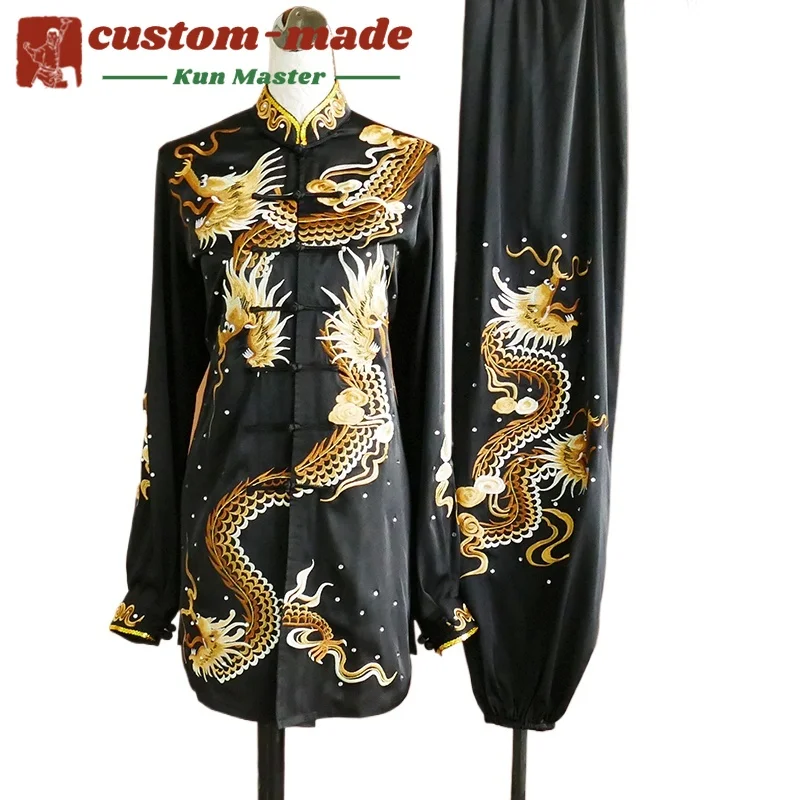 Custom Martial Arts Uniform Embroidered Tai Chi Suit Premium Kung Fu Uniform for Competitions Performances and Daily Wear