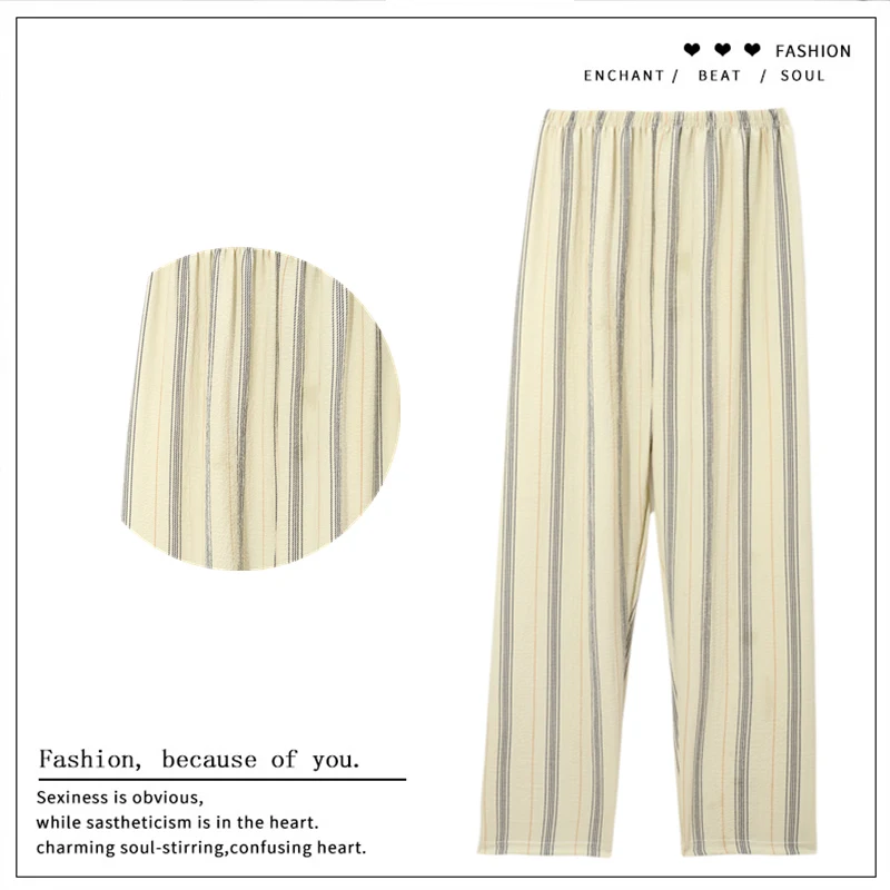 610 apricot striped trousers