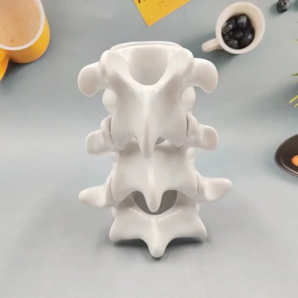 Spine-Shaped Ceramic Mug for Coffee and Tea - Skeleton Design