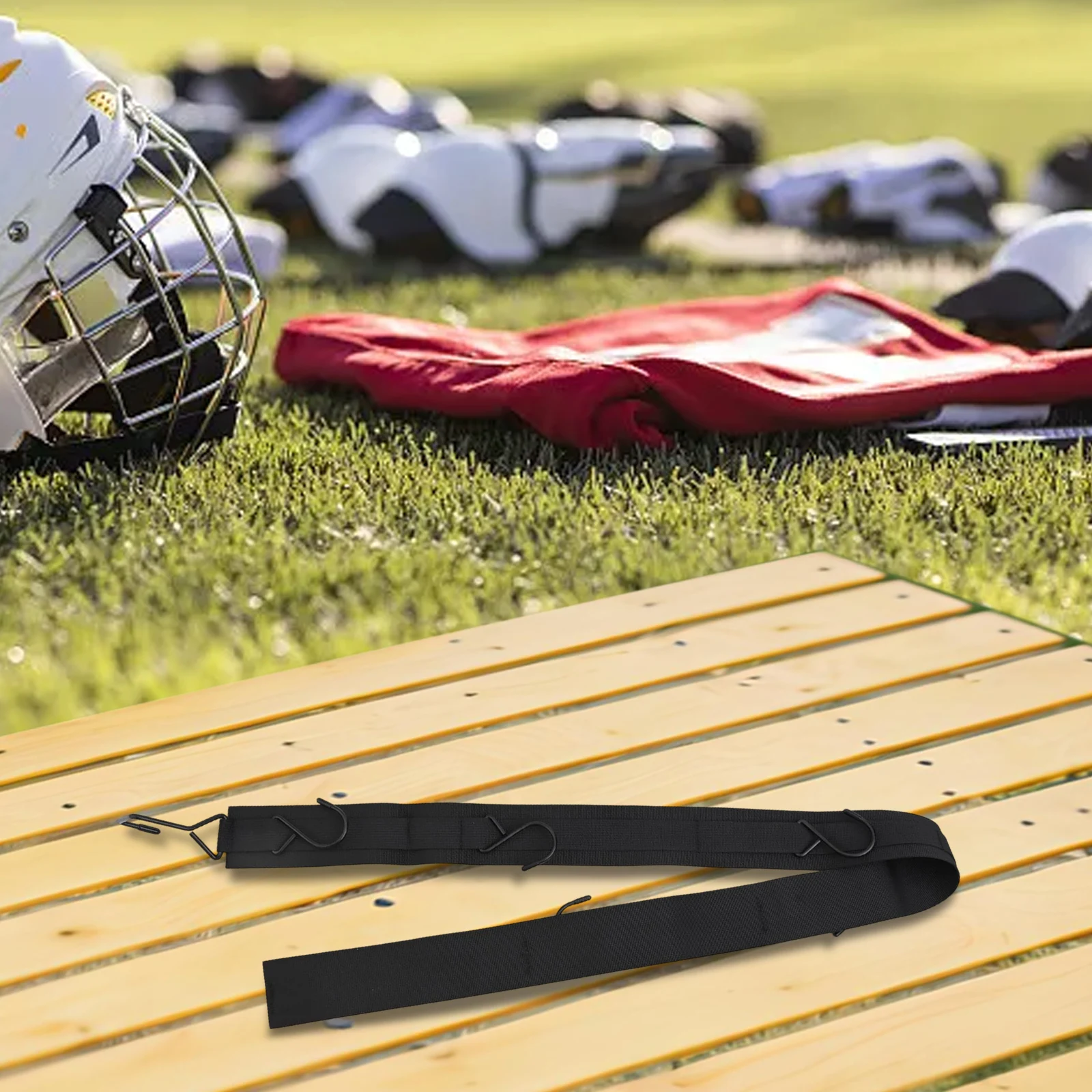 أسود هوكي شماعات المرآب المعدات الرياضية المنظم التخييم الصيد كرة القدم هوكي شماعات في الهواء الطلق باستخدام التخييم #2