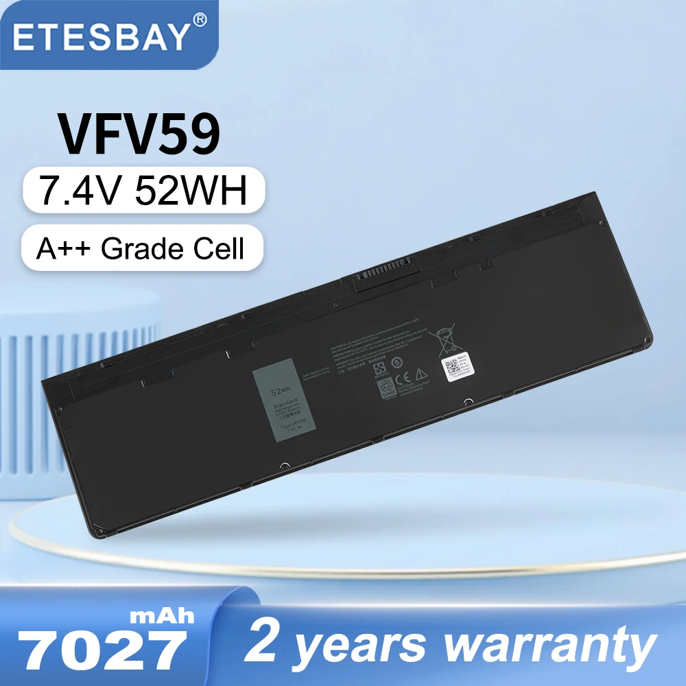 ETESBAY VFV59/52WH W57CV/45WH Laptop Battery For DELL Latitude E7240 E7250 0W57CV GVD76 WD52H KWFFN PT1 X01 KWFFN W57CV GVD76