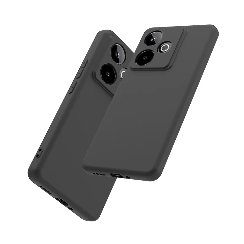 Untuk Realme GT 7 Casing TPU Lembut Ramping Hitam Matte Casing Pelindung untuk Realme GT7 Global RMX5061 Casing Silikon Penutup Ponsel RealmeGT7