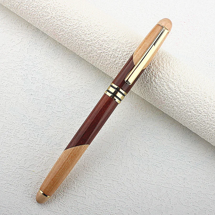 Luxury Quality Fashion Wood Fountain Pen Financial Office Student School Stationery Supplies Ink Pens PEN SET BAG