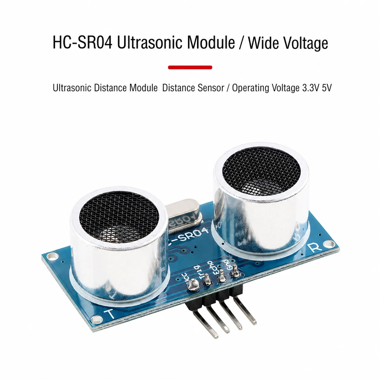 5pcs Original Genuine HC-SR04 Ultrasonic Distance Measurement Module Distance Sensor / Wide Voltage 3.3V 5V