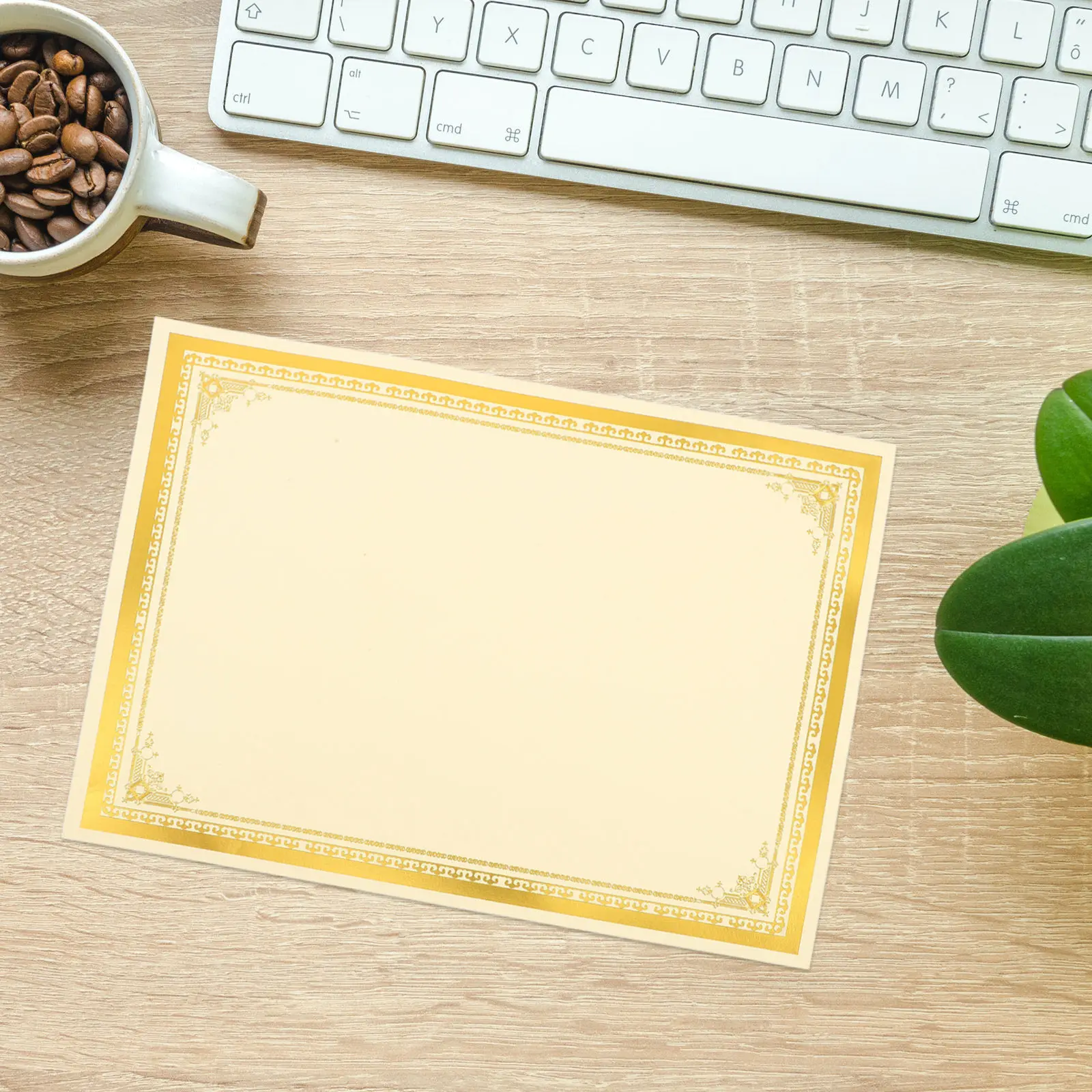 10Pcs Award Certificate Paper Silver Foil Border Blank Certificate Inner Sheets Writable Printable for Graduation Academic