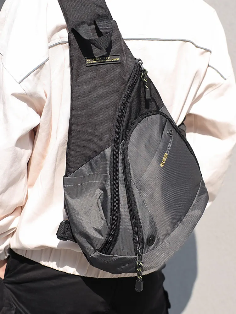 Sac à Bandoulière observateur et Imperméable pour Homme, Sacoche Décontractée Polyvalente de Style Coréen, Couvert par le Volontariat, Nouveauté 2023, 1698-09