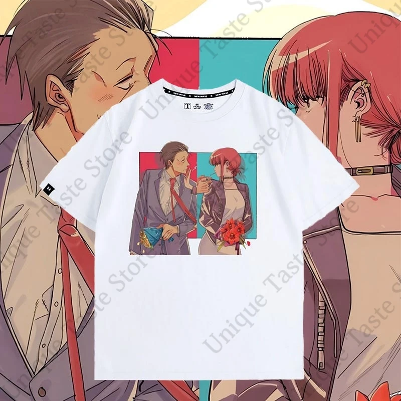 ‌Anime Smoking Behind The Supermarket With You T Shirt Sasaki Yamada Cartoon Print T-shirt High Quality Cotton Short Sleeve Tee
