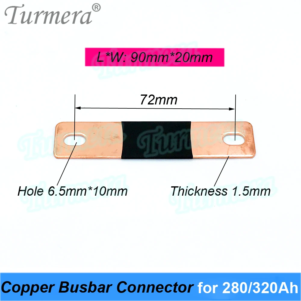 Turmera Copper BusBar Connector do akumulatora Lifepo4 3.2V 280Ah 310Ah 320Ah Zastosowanie w zasilaczu bezprzerwanym 12V 24V 36V 48V 60V