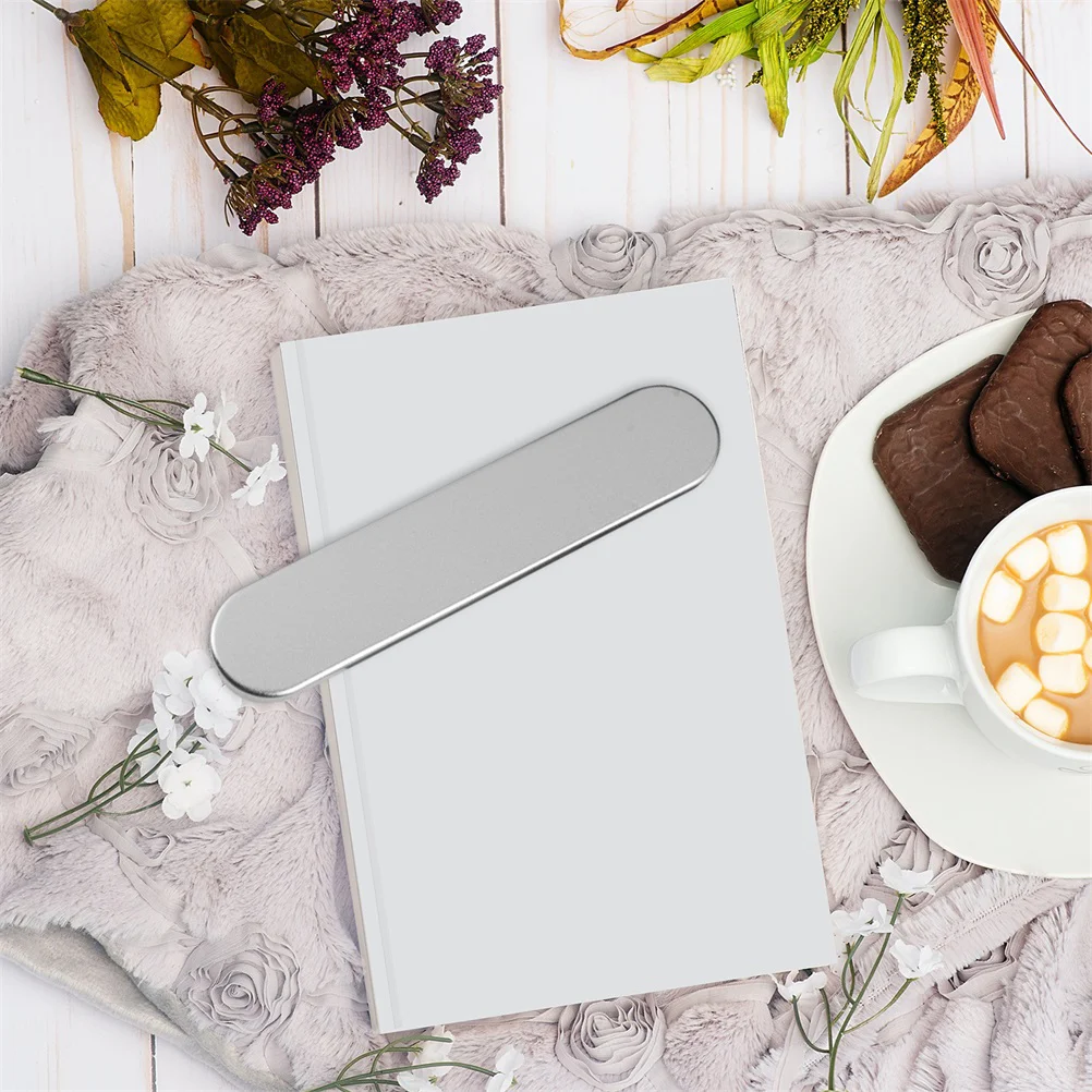 5 Pcs Multifunctional Tinplate Pencil Case Holders Metal Container Silver Storage Can Office