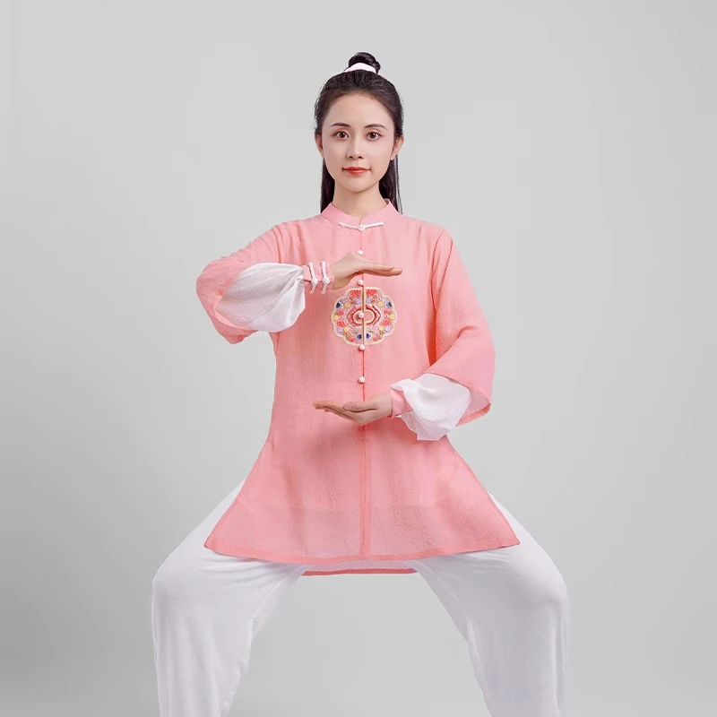 Women's Elegant Martial Arts Clothes Tai Chi Uniform Kung Fu Performance and Competition Costume Traditional Chinese Style