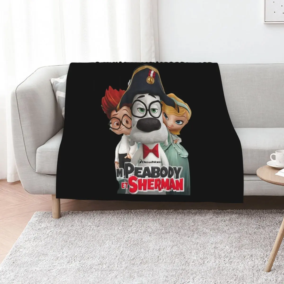 Mr Peabody And Sherman Throw Blanket Warm Comfortable Blanket for Office Napping