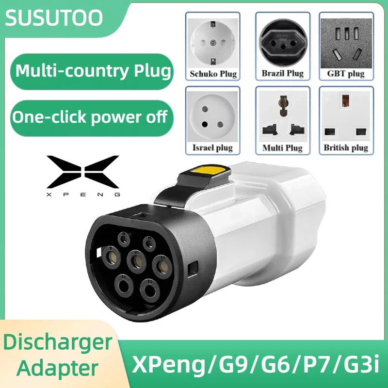 

Xpeng G9 G6 P7 G3i v2l Car Fit for Xpeng EVs V2L Discharger Vehicle to Load for type2 Car Discharger Adapter Compatible with