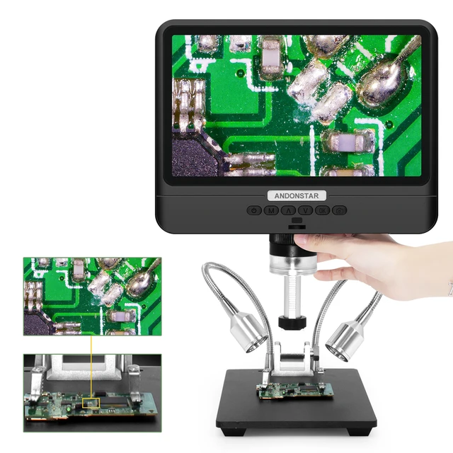 Andonstar AD208 1080P mikroskop cyfrowy do lutowania PCB 8.5 Cal ekran LCD do naprawy telefonu lutowanie Microscopio narzędzia do majsterkowania