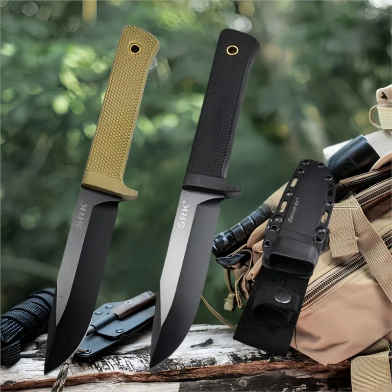 Survival Gear Portable Hiking Knife High Hardness Portable Knife Mountaineering Camping Outdoor Straight For Men EDC Knives