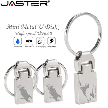 JASTER Mini Metal USB Flash sürücüler 64GB gümüş anahtarlık kalem sürücü 32GB TYPE-C adaptörleri Memory Stick 16GB İşlevli Pendrive