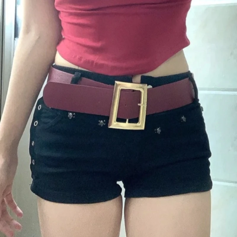 Sexy Y2k Shorts Women Rivet Summer Bodycon Night Club Fashion Punk Style American Retro Denim Classic Hotsweet Harajuku Ins Chic