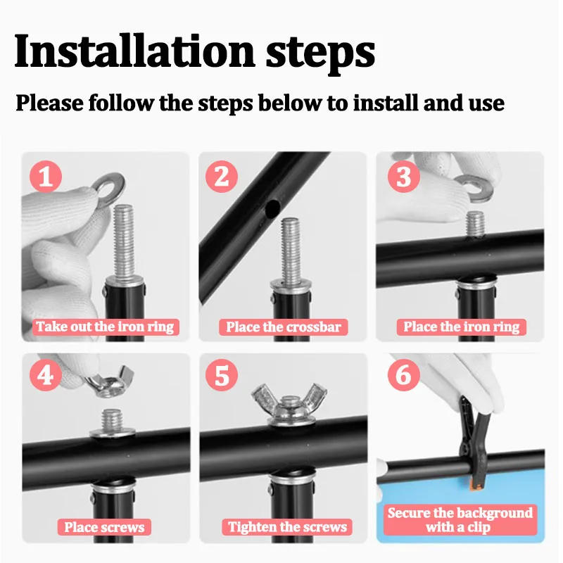Suporte para cenários de fotografia em forma de t, estúdio fotográfico em forma de t, suporte de luz, mini tripé para fundo de pvc, papel de pano