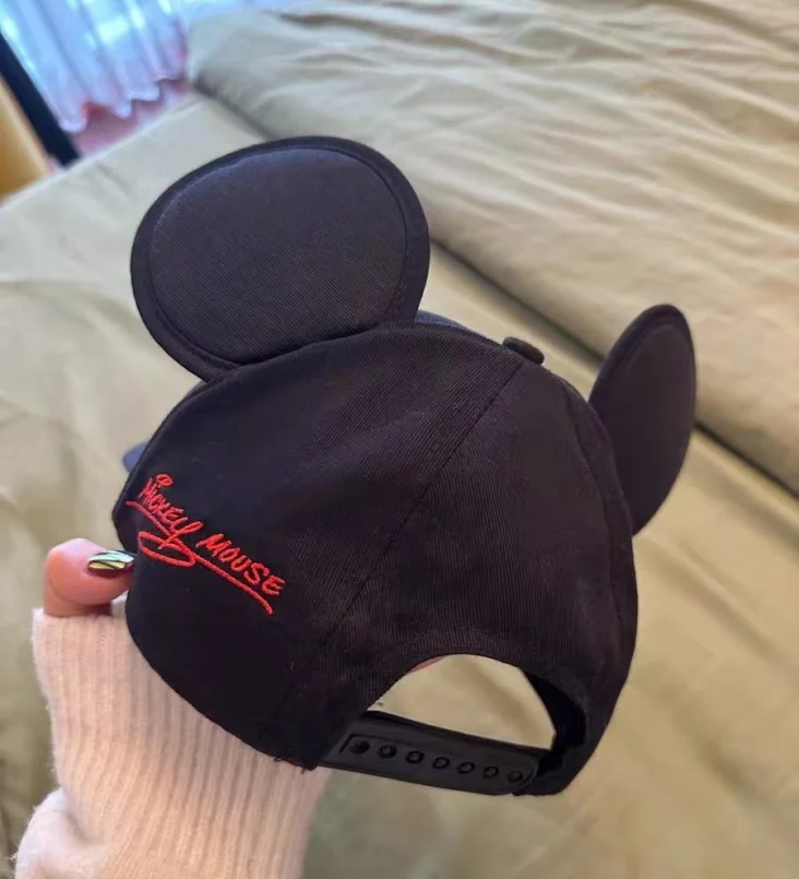 Official Disney Mickey Mouse Black Baseball Cap Thin And Cool Sun Hat Pure Cotton Summer Cap Adult Birthday Gift