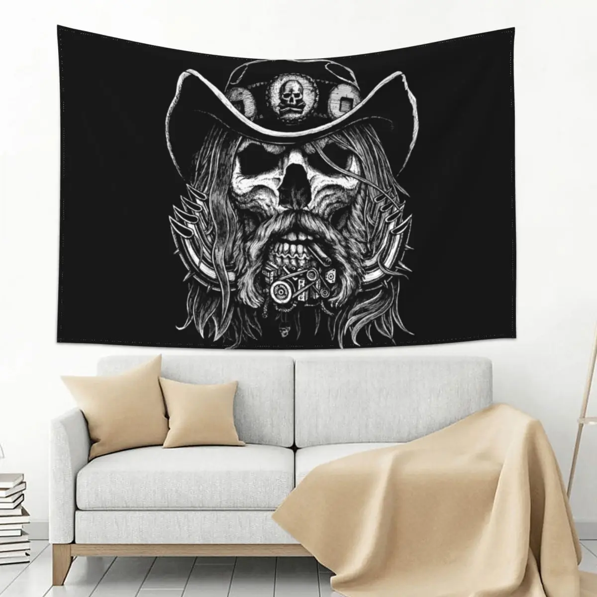 

Motormouth - heavy metal skull Tapestry Wall Decorations Decorative Paintings Room Design Room Decorations Tapestry