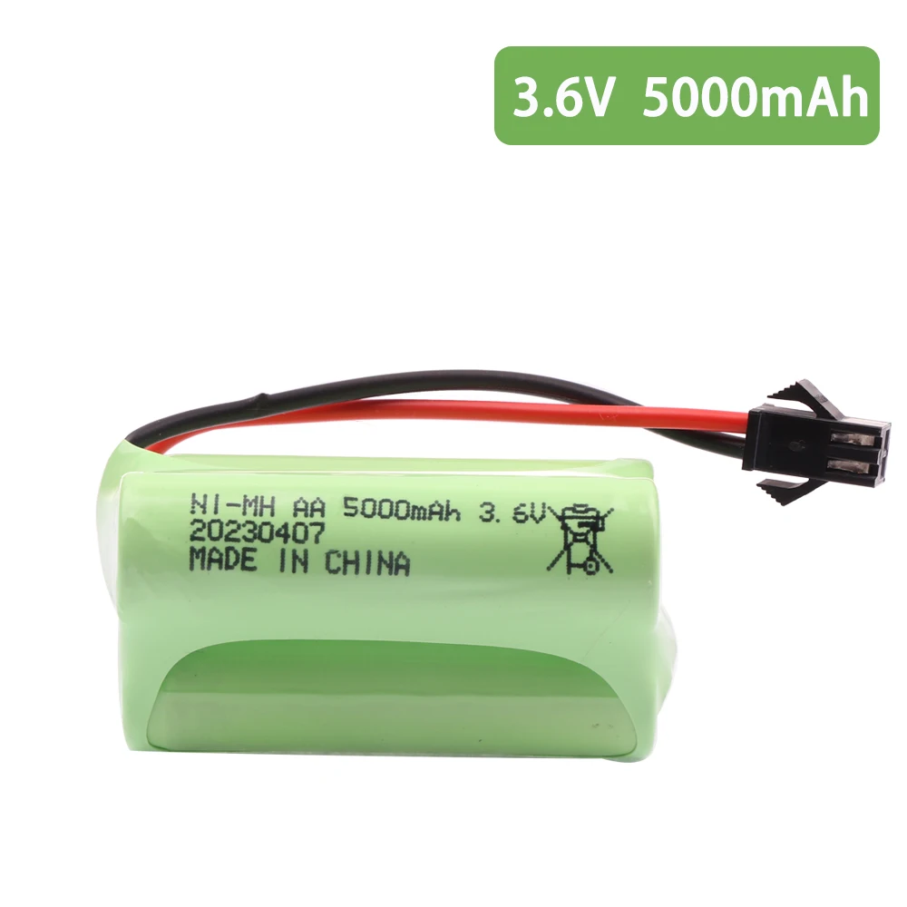 T Model 3.6V 5000mah NiMH Battery For Rc toy Car Tanks Trains Robot Boat Gun Ni-MH AA 3.6v High capacity Rechargeable Battery