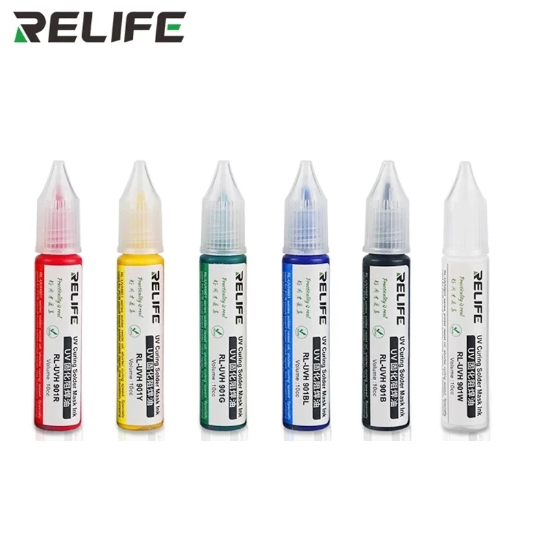 

RELIFE RL-UV901 UV Curable Solder Mask Repairing Paint Soldering For PCB BGA Circuit Board Protect UV Curing Welding Flux Oil