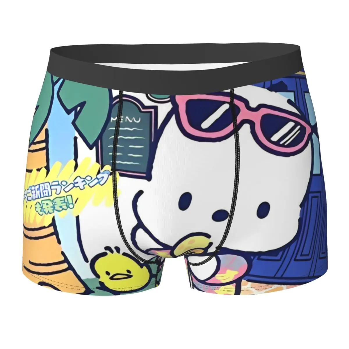 

Strawberry News Hellokitty Cinnamoroll Underwear Men Panties Pattern Sexy Soft Boxer Shorts Trenky Boxer Brief Plus Size 2XL