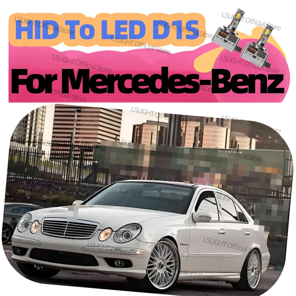 

2x LED Headlights D1 D1S 30000LM 6000K For Mercedes-Benz W164 W166 2007-2015 ML350 ML500 W251 V251 W221 S550 S600 M ML R S Class