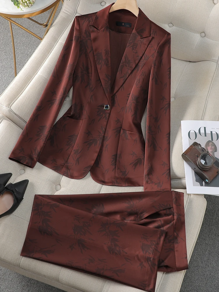 Formal Blazer for Women, Business Suits, Autumn and Winter Work Wear, Jackets and Pants, Quality Office Uniform 2-Piece