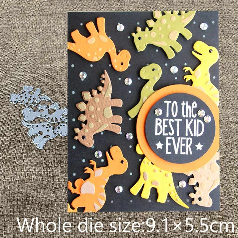 New Design Craft Metal stencil mold Cutting Dies 3pcs dinosaur decoration scrapbook die cuts Album Paper Card Craft Embossing