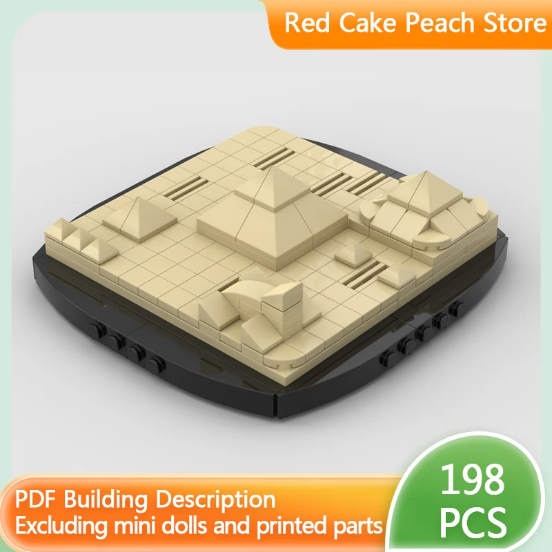 

City Street View Model MOC Building Bricks Mini Giza Plateau Modular Technology Children Holiday Gifts Assemble Toys Suit